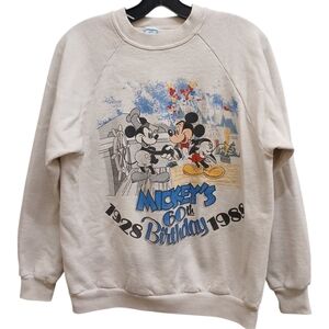 Vintage Disney Mickey's 60th Birthday 1988 Sweatshirt Size Large
